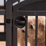 6-Panel Pet Playpen with Door - Black